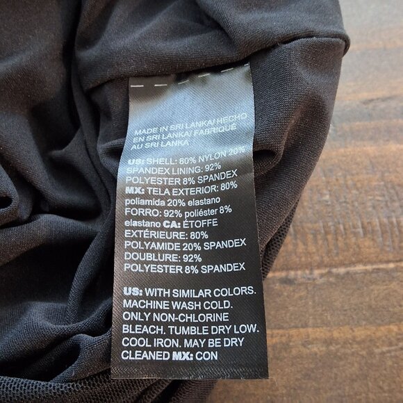 White House Black Market Black Ruched Mesh Sleeveless Cocktail Dress XS NWOT - Picture 8 of 8